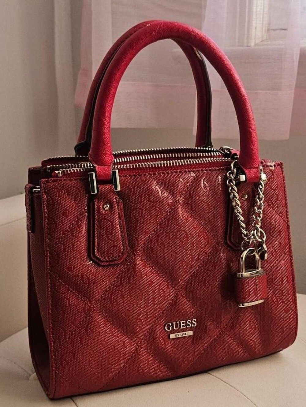 Y2K Guess Red Purse with Charm